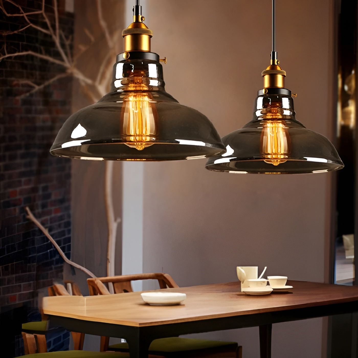 Suspension Verre Antique Vintage Ambre | Style A Nostalgique et Chaleureux