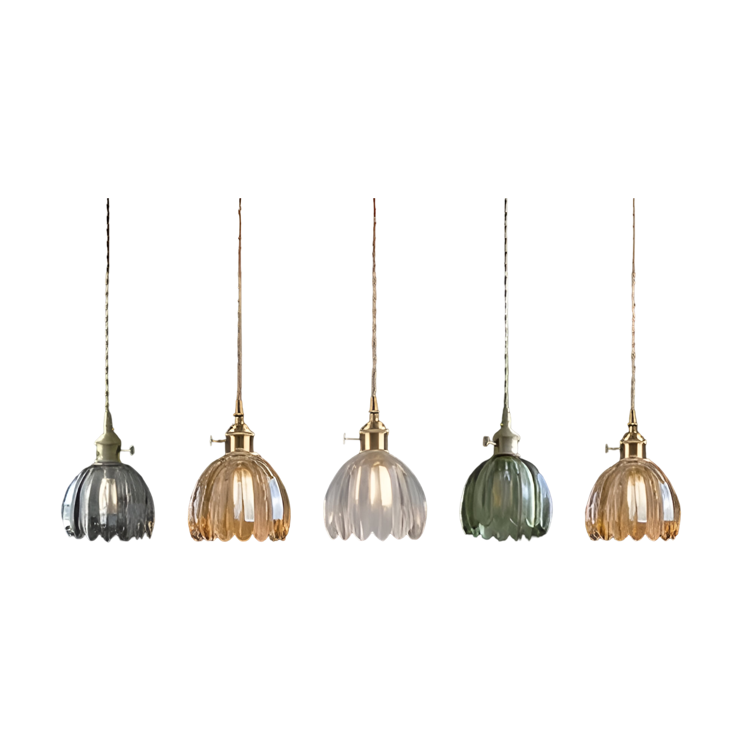 Suspension Verre Fleurs Japonais | Design Cosy pour Ambiance Chaleureuse