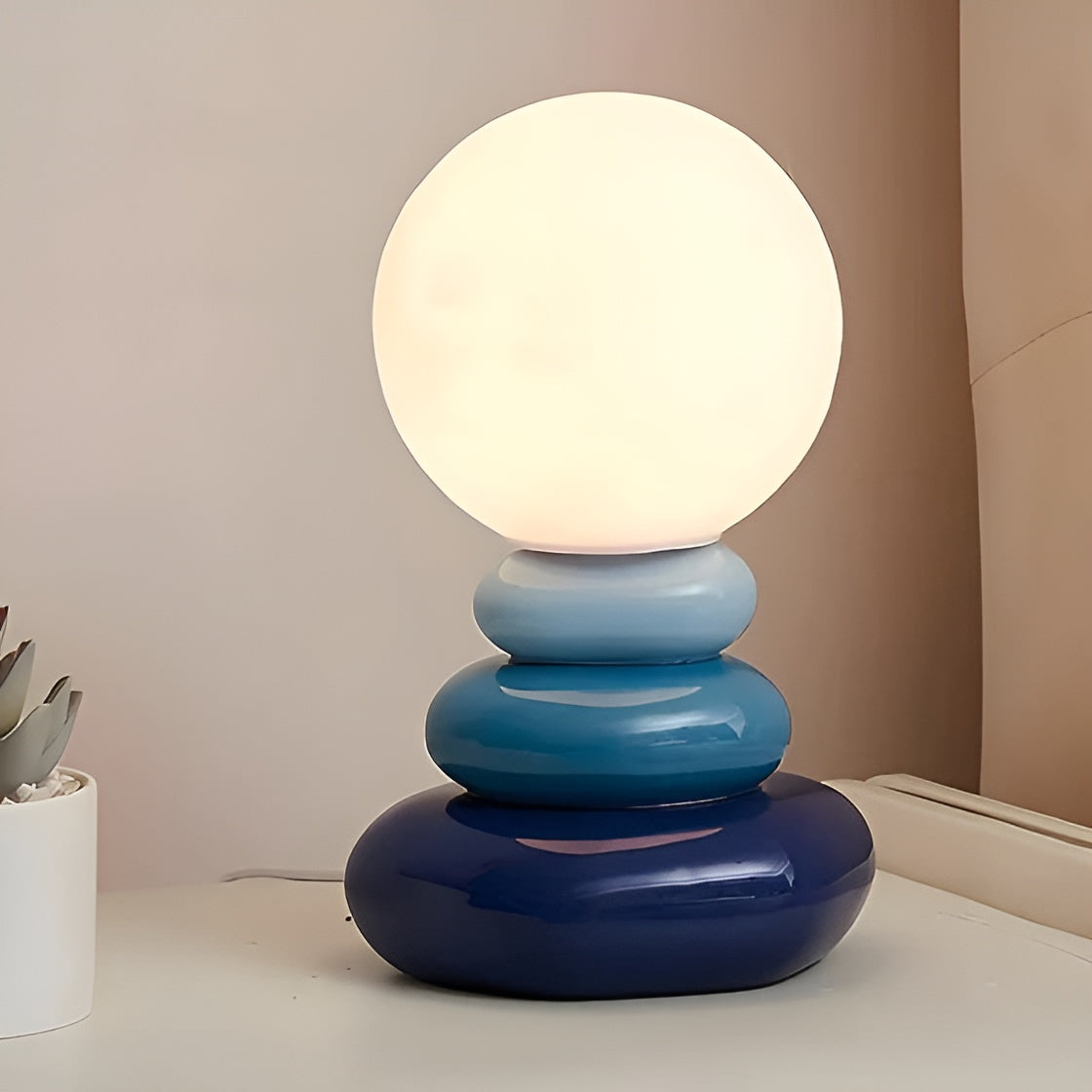 LayeredLumi Lampe Pierres Empilées Scandinave | Colorée Nordic Unique
