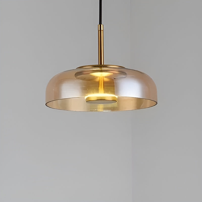 Suspension Verre LED Élégante | Salle à Manger Chambre et Salon Lumière Chaude