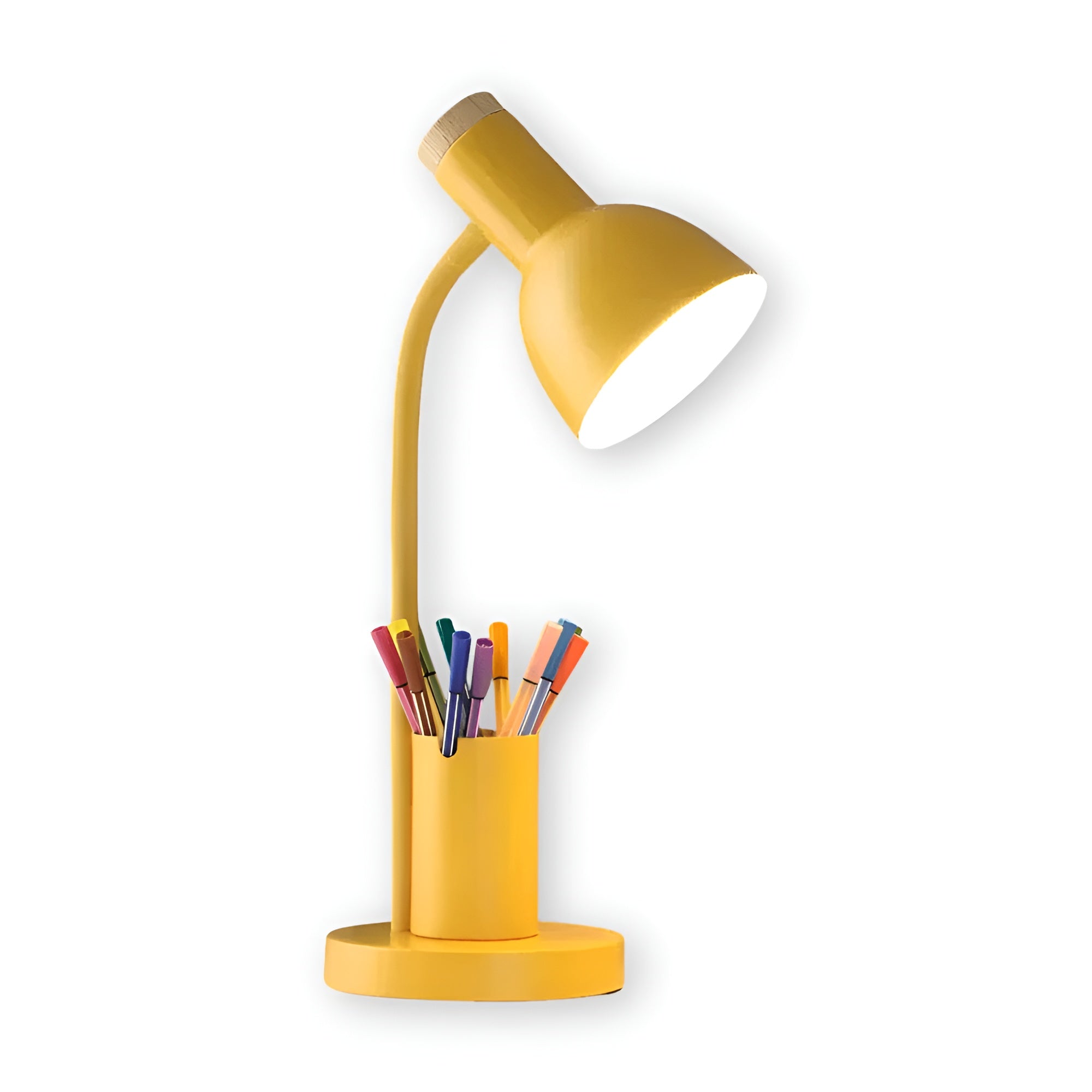Lampe Bureau avec Pot à Crayons Stylée | Pratique Blanc LED Organisateur