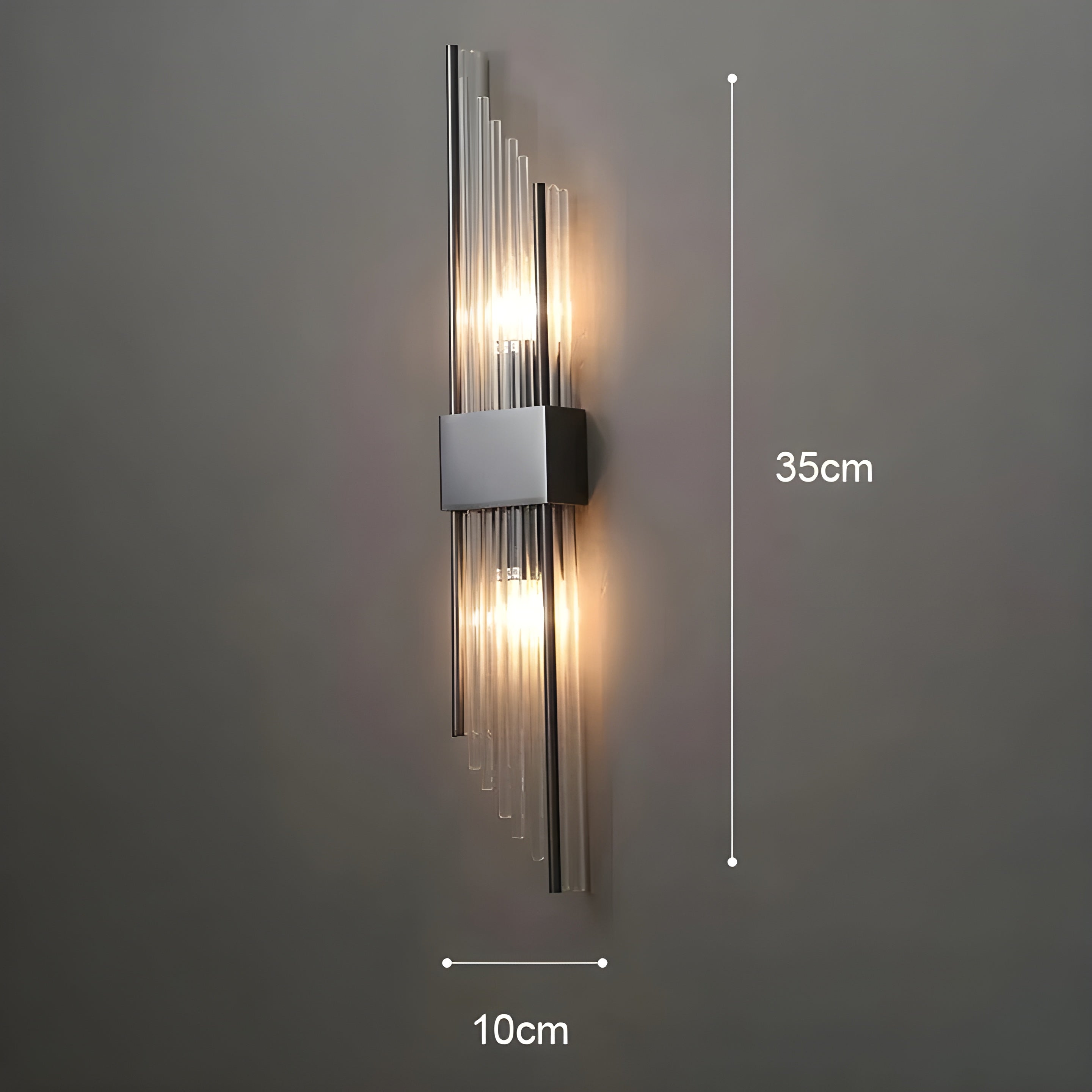 Applique Effet Cristal Accent Doré Élégant | 35cm Or Lumière Décorative
