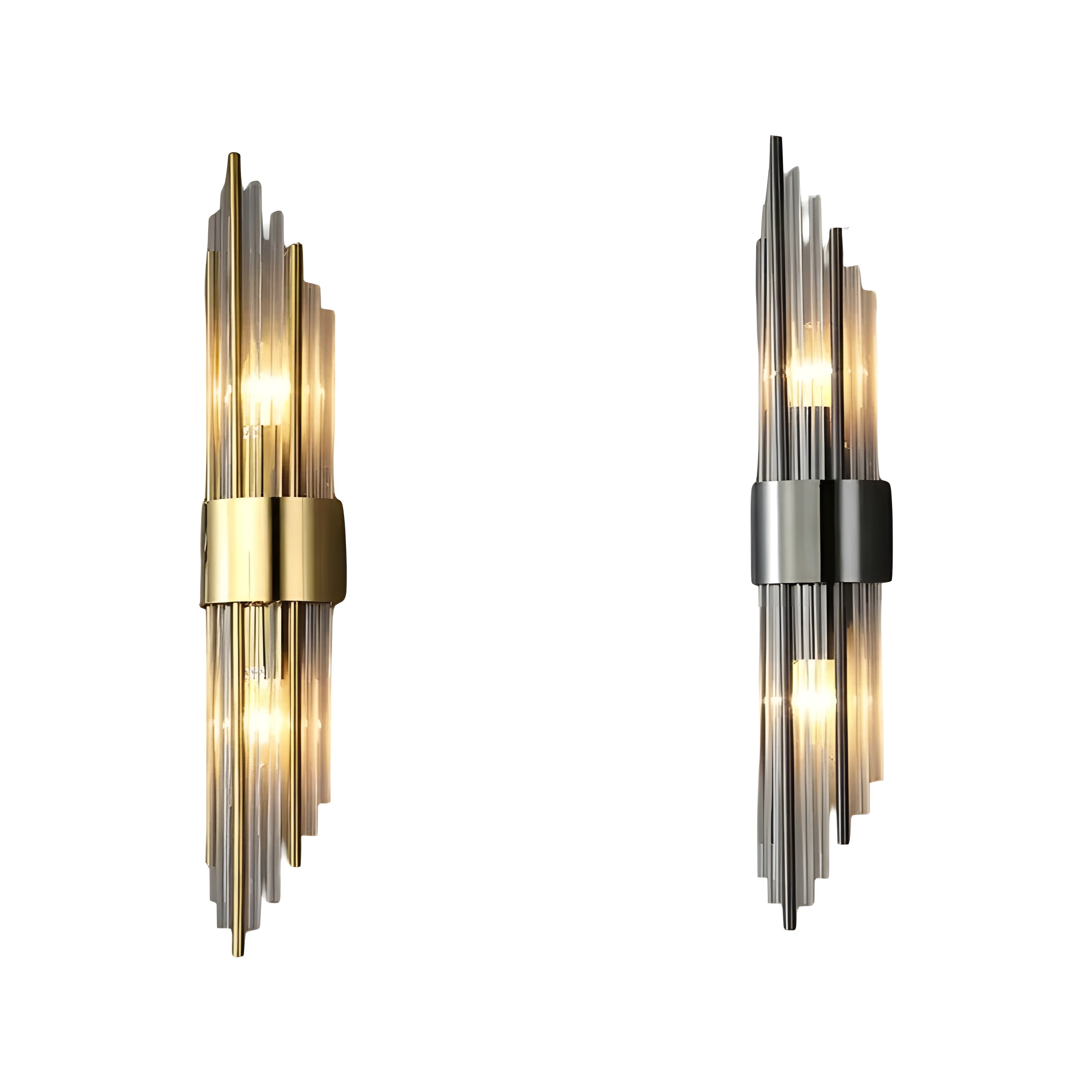 Applique Effet Cristal Accent Doré Élégant | 35cm Or Lumière Décorative