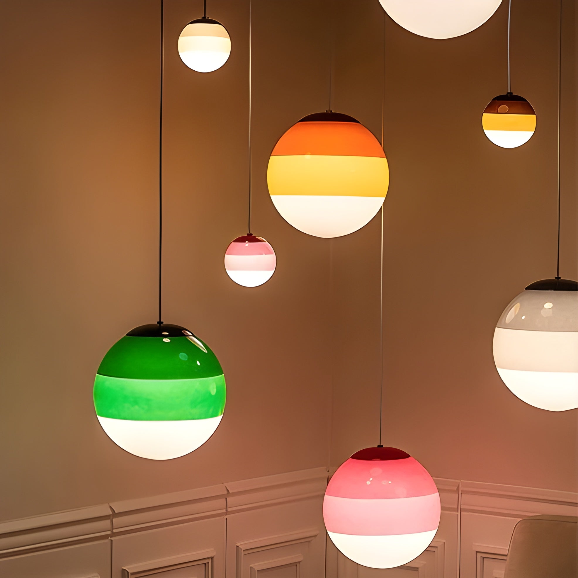 LumiOrb Suspension Ballon Créative LED Ambiance | Bleu D15 ou D20cm Féerique