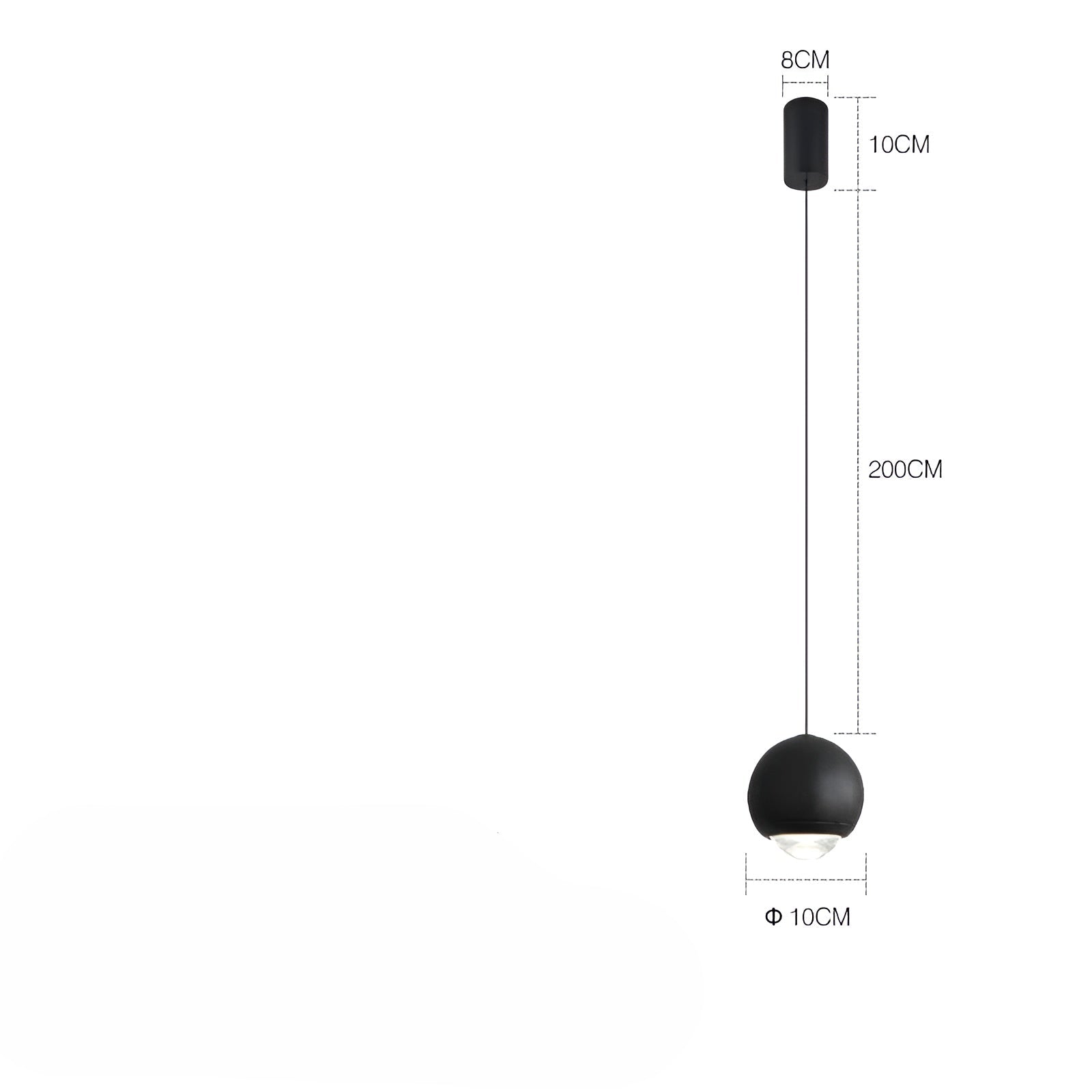 Suspension LED Scandinave | Idéale Chambre Cuisine et Bureau Blanc 200cm Câble
