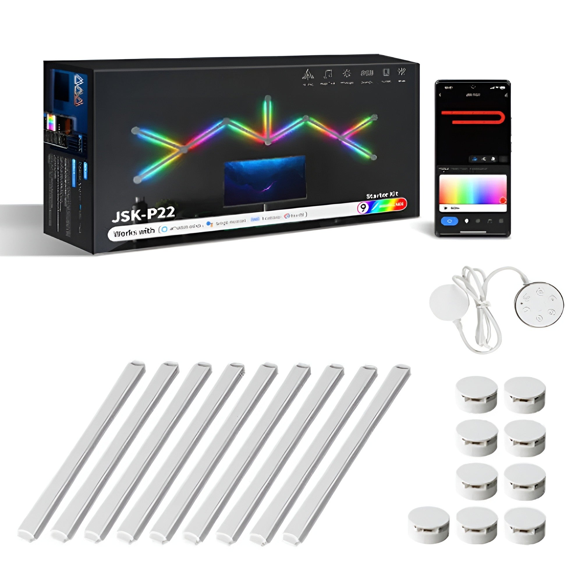 Applique RGB Intelligente Musique | Gaming TV et Chambre Changement Couleur