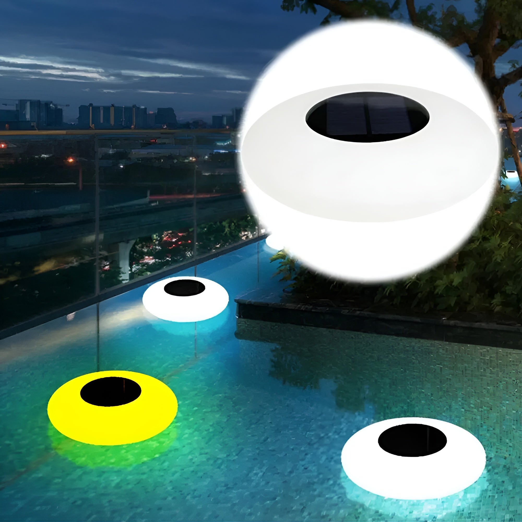 Lumières Solaires Flottantes Changement de Couleur | Piscine et Jardin Magique