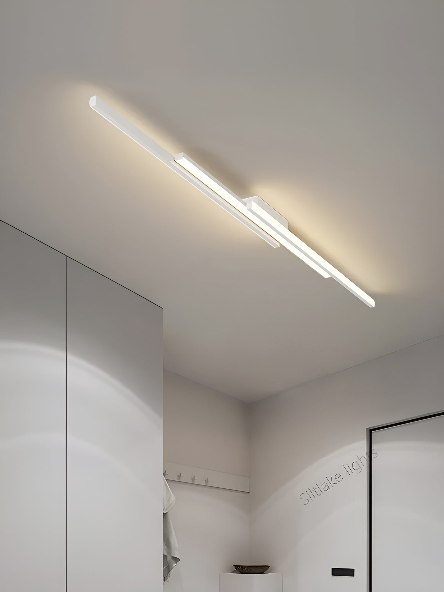 Plafonnier LED Long et Fin | Couloir Escalier et Chambre Blanc Chaud Élégant