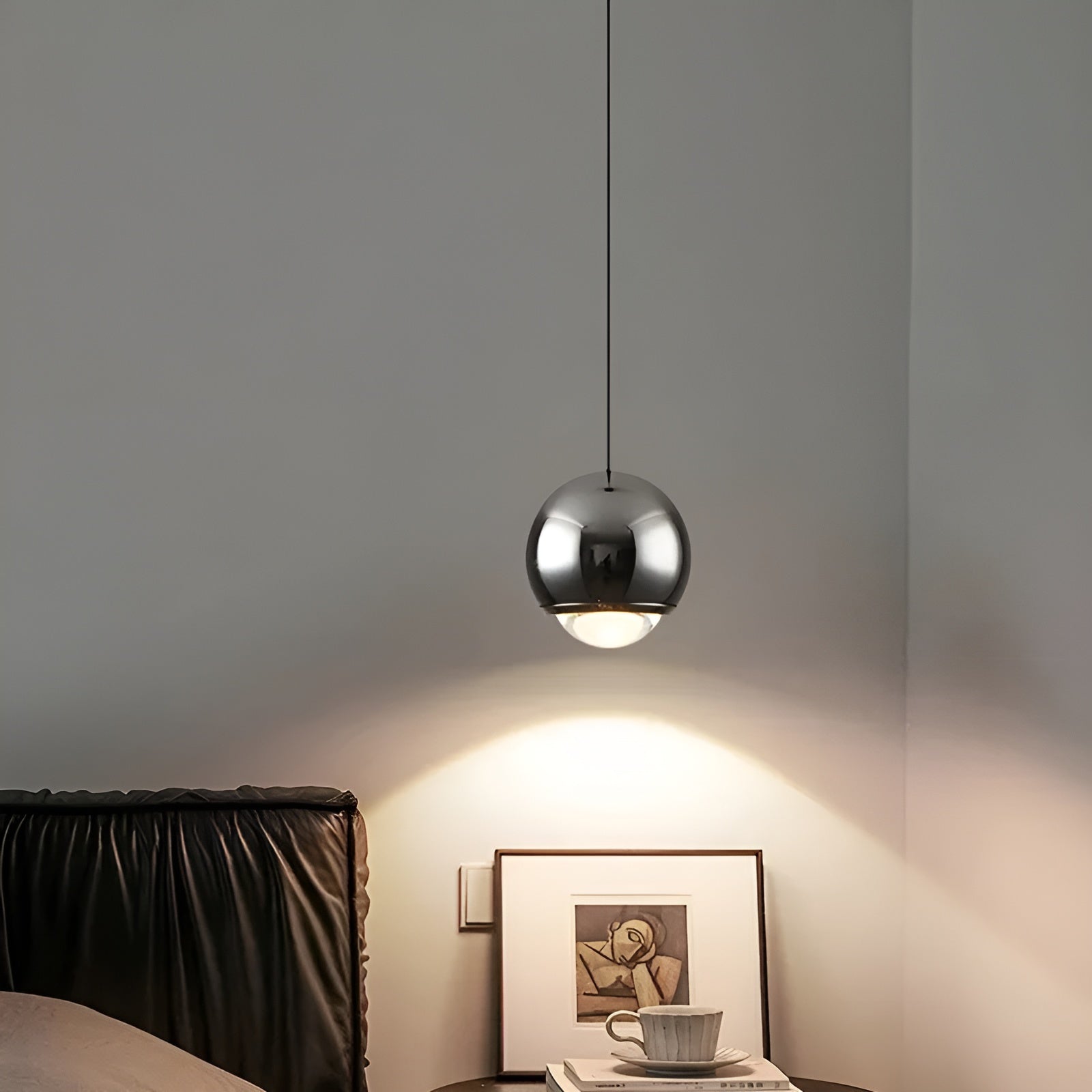 Suspension LED Scandinave | Idéale Chambre Cuisine et Bureau Blanc 200cm Câble