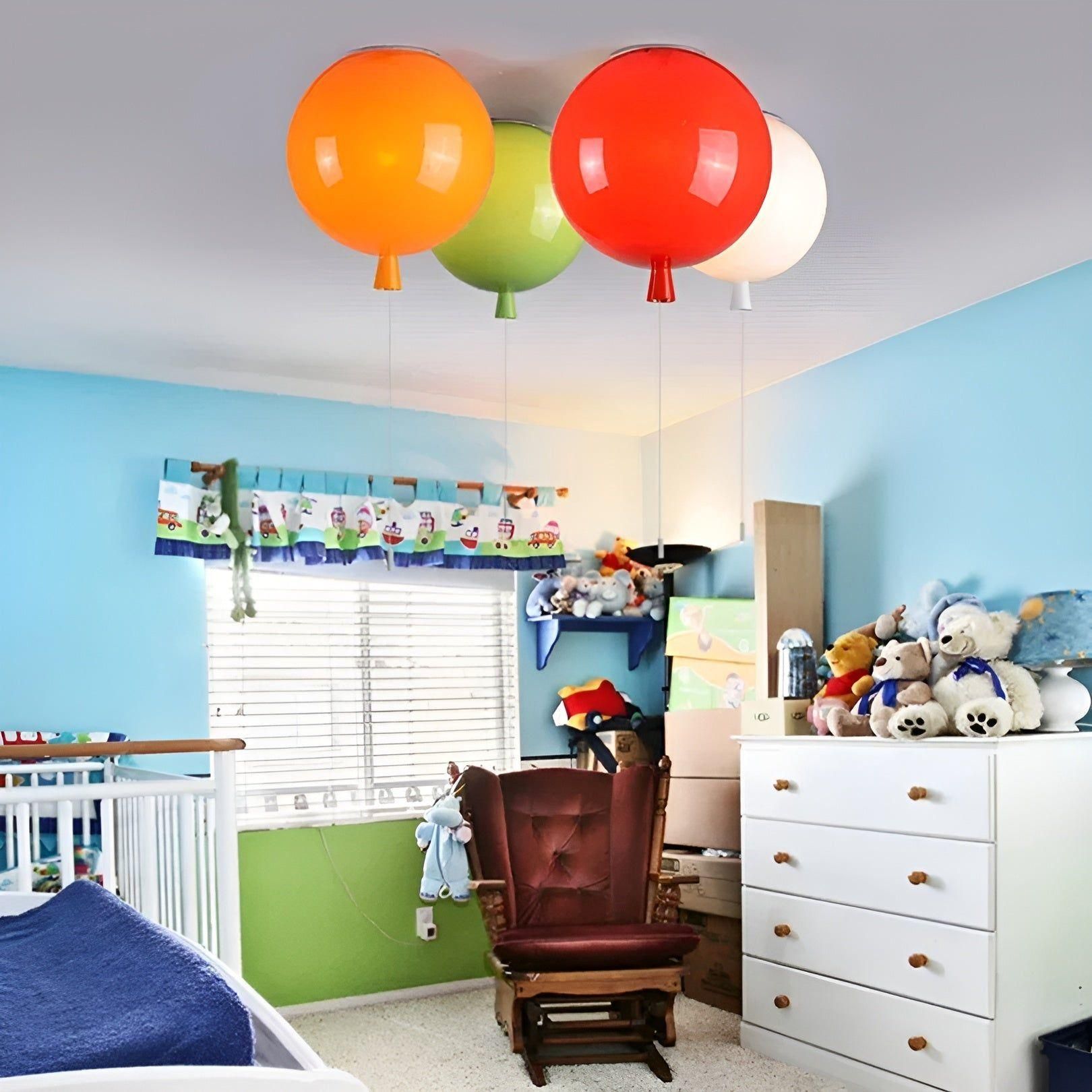 Suspension Ballon LED Créative Décorative | Rose ou Vert D20 ou D30cm Ambiance