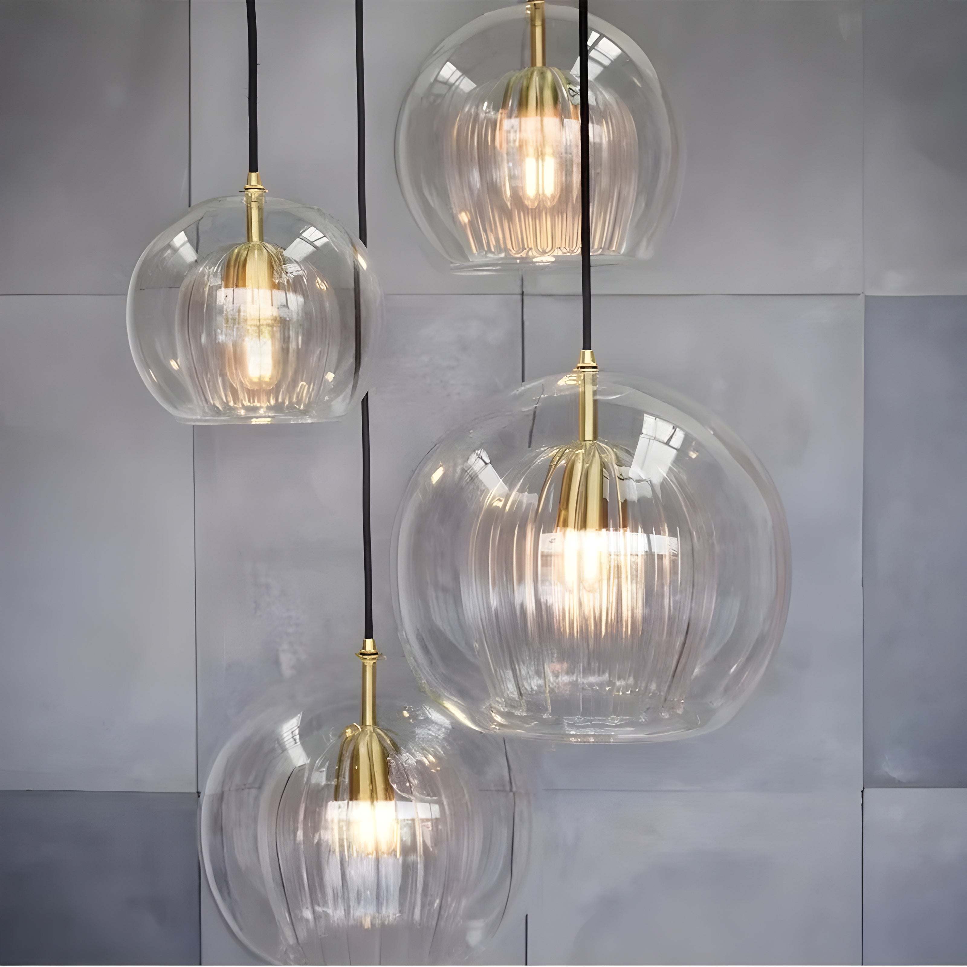 FrostedGlow Suspension Verre Dépoli Moderne | Douce Lumière Diffuse 15cm Transparent