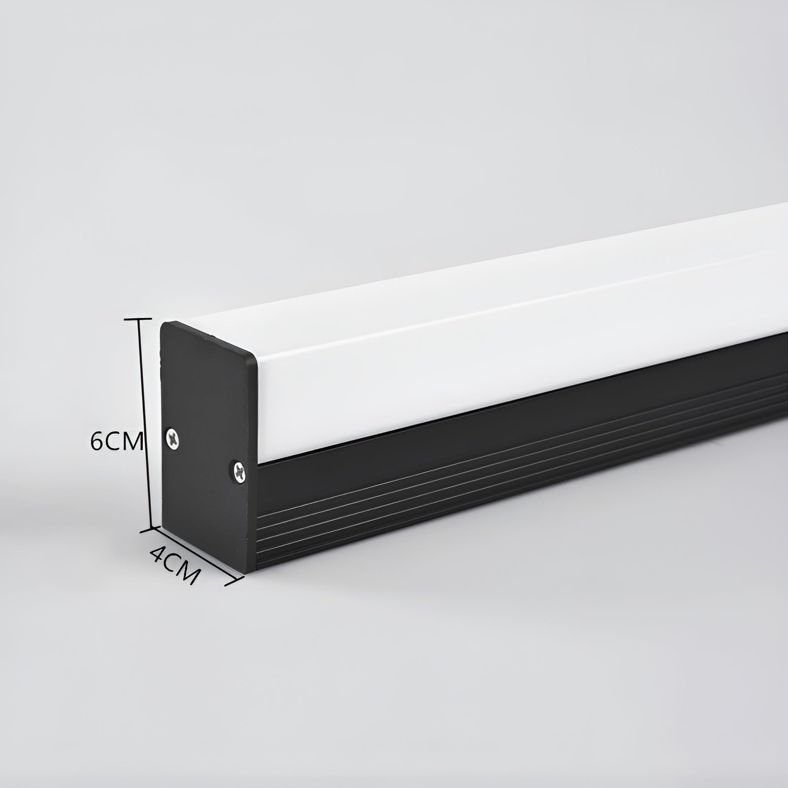 Miroir LED Long Très Lumineux | Éclairage Salle de Bain Stylé Noir 30cm