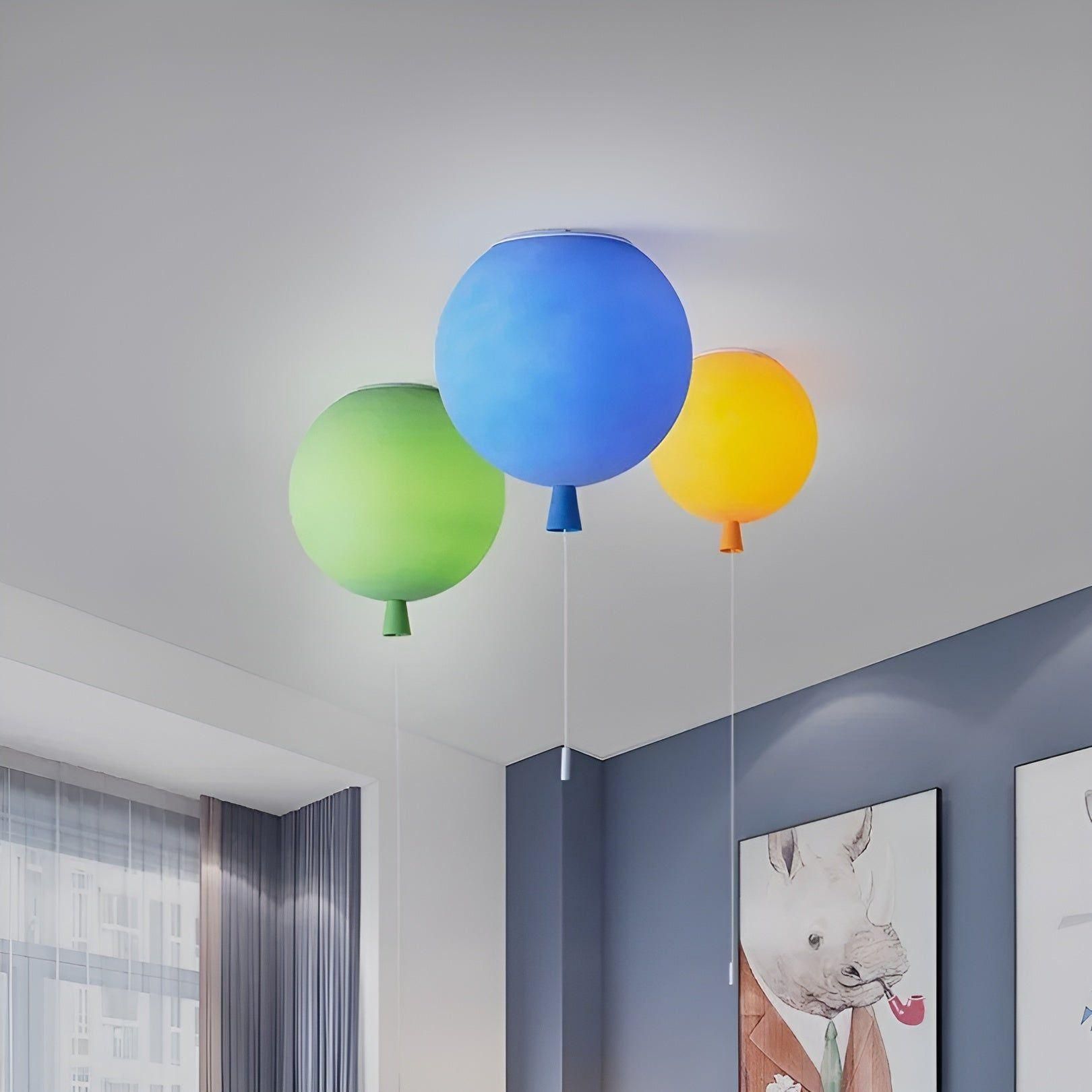 Suspension Ballon LED Créative Décorative | Rose ou Vert D20 ou D30cm Ambiance