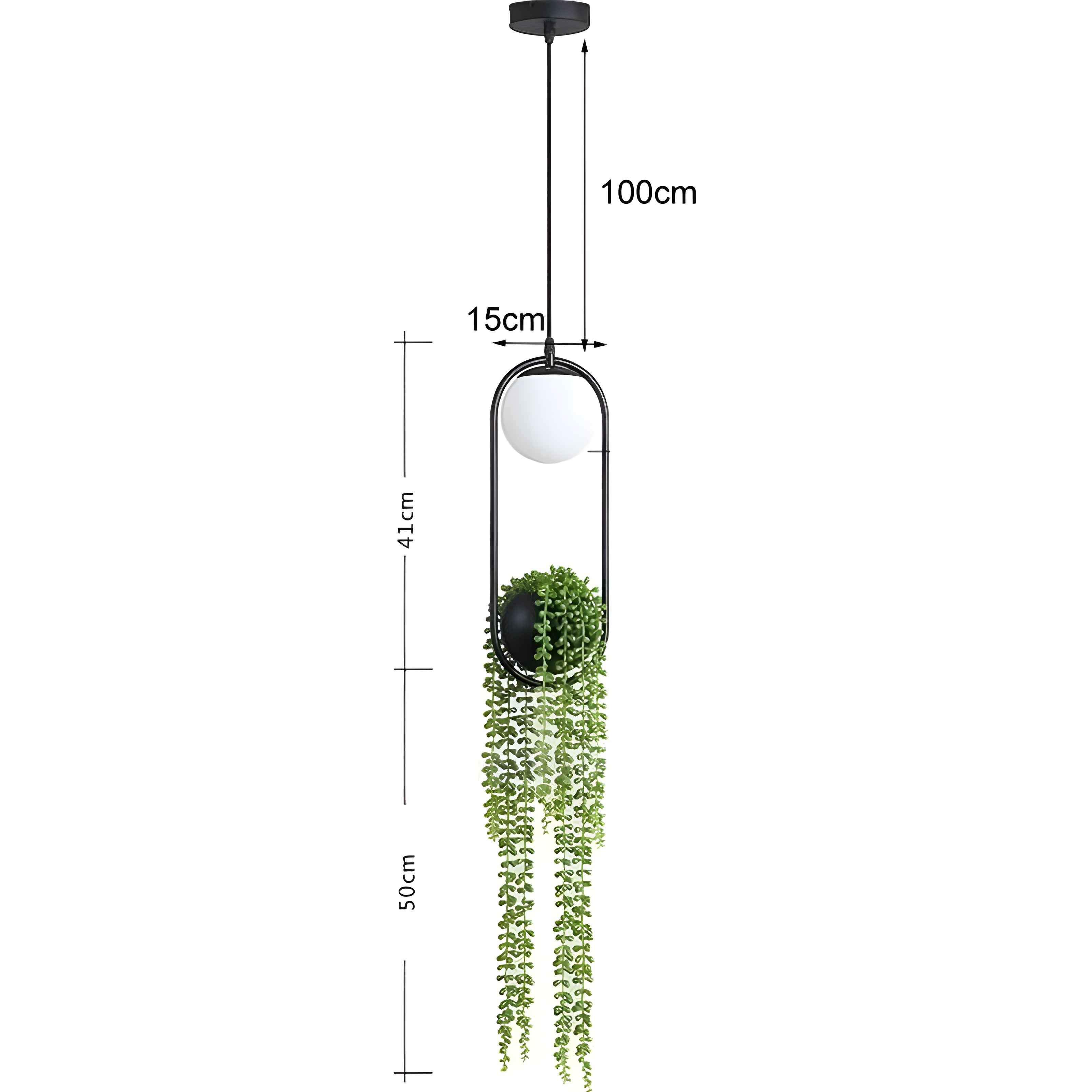 BotanicAura Suspension LED Nordic avec Pot de Plante | Unique Lampe-Plante