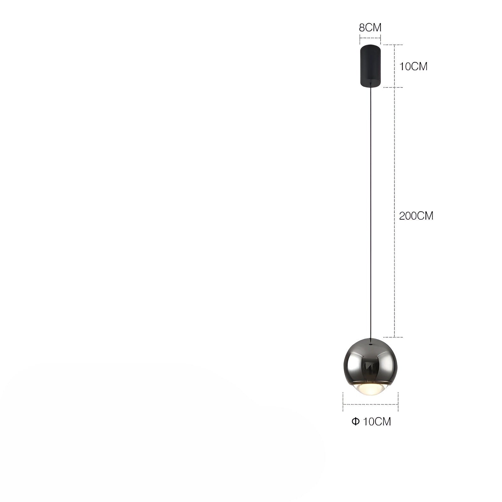 Suspension LED Scandinave | Idéale Chambre Cuisine et Bureau Blanc 200cm Câble