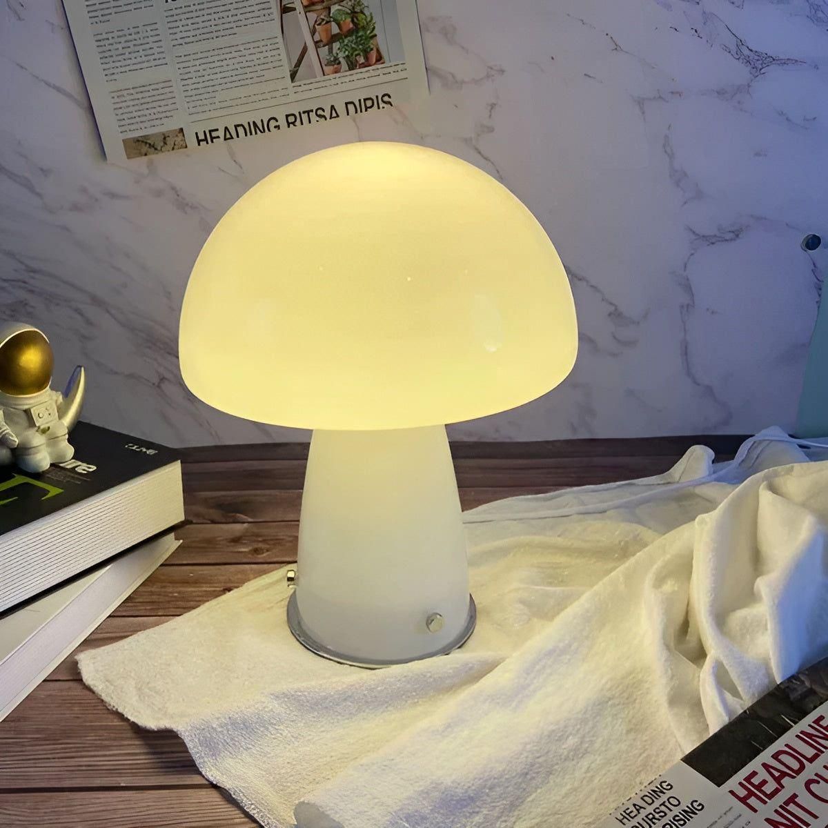Marlo Mushroom Lampe Designer Scandinave USB | Ambiance Orange Décorative