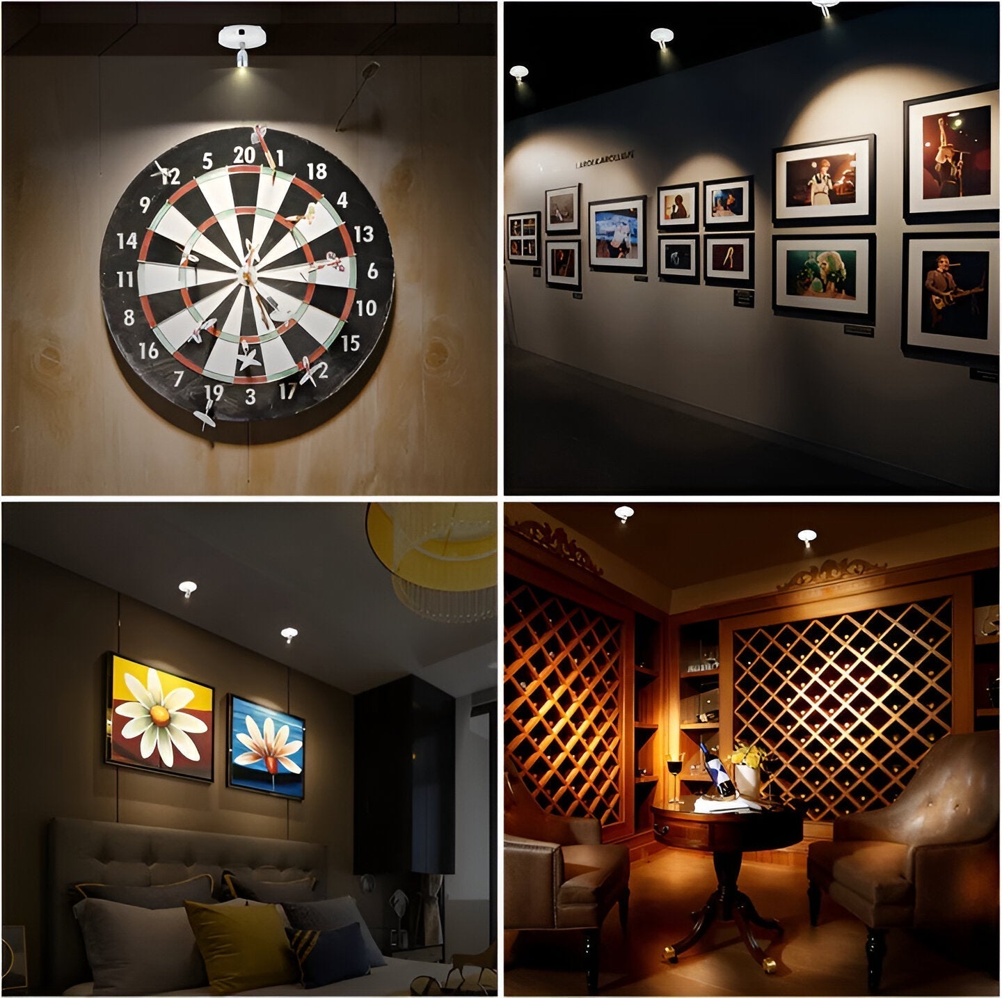 Mini Spot LED Dimmable Sans Fil | Accent Parfait Maison et Bureau Naturel ou Multicolore