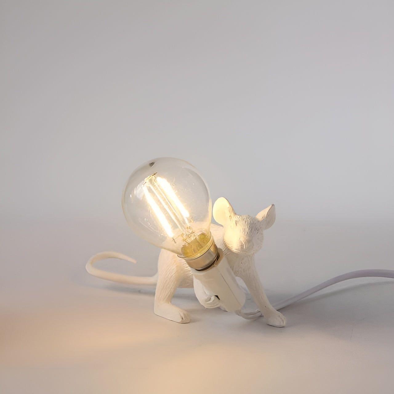MouseSparkle Lampe Souris LED Décorative | Bureau Charme Doré Genouillé