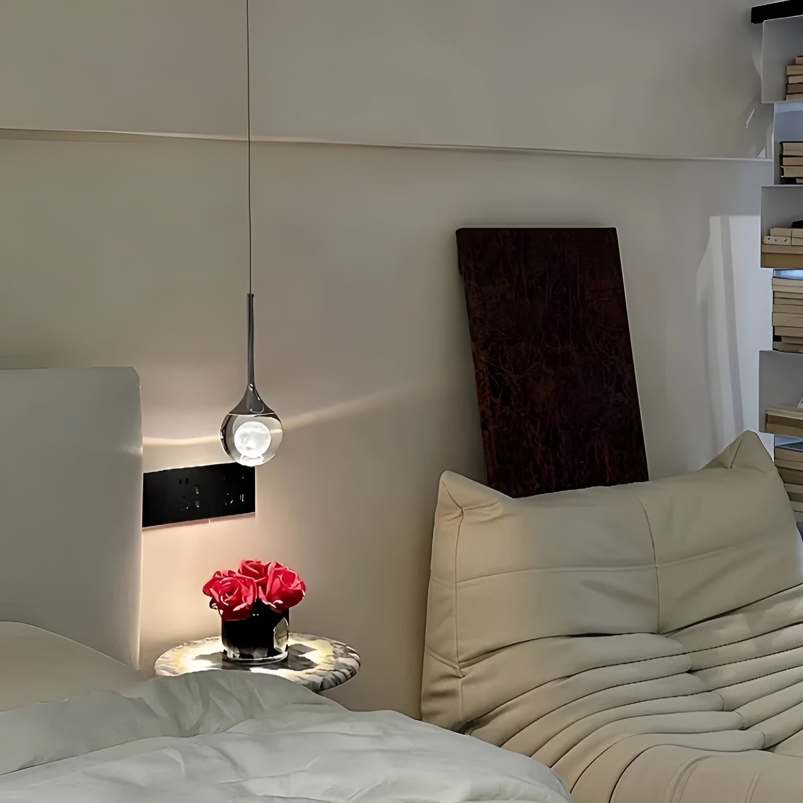 Suspension Décorative Argent | Élégante pour Maison Restaurant et Bar Lumière Chaude
