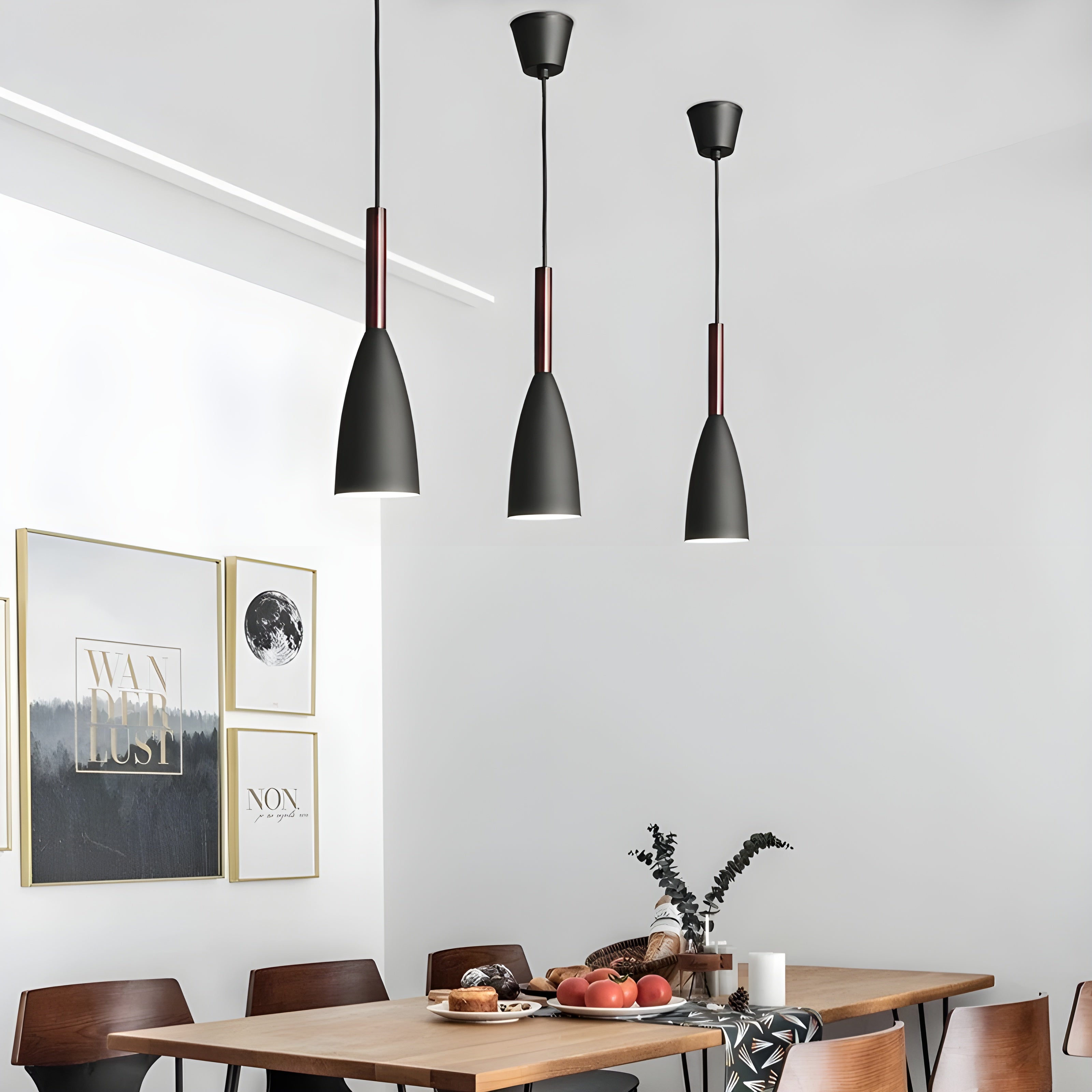 Suspension Scandinave Hauteur Réglable | Cuisine et Chambre Blanc ou Gris
