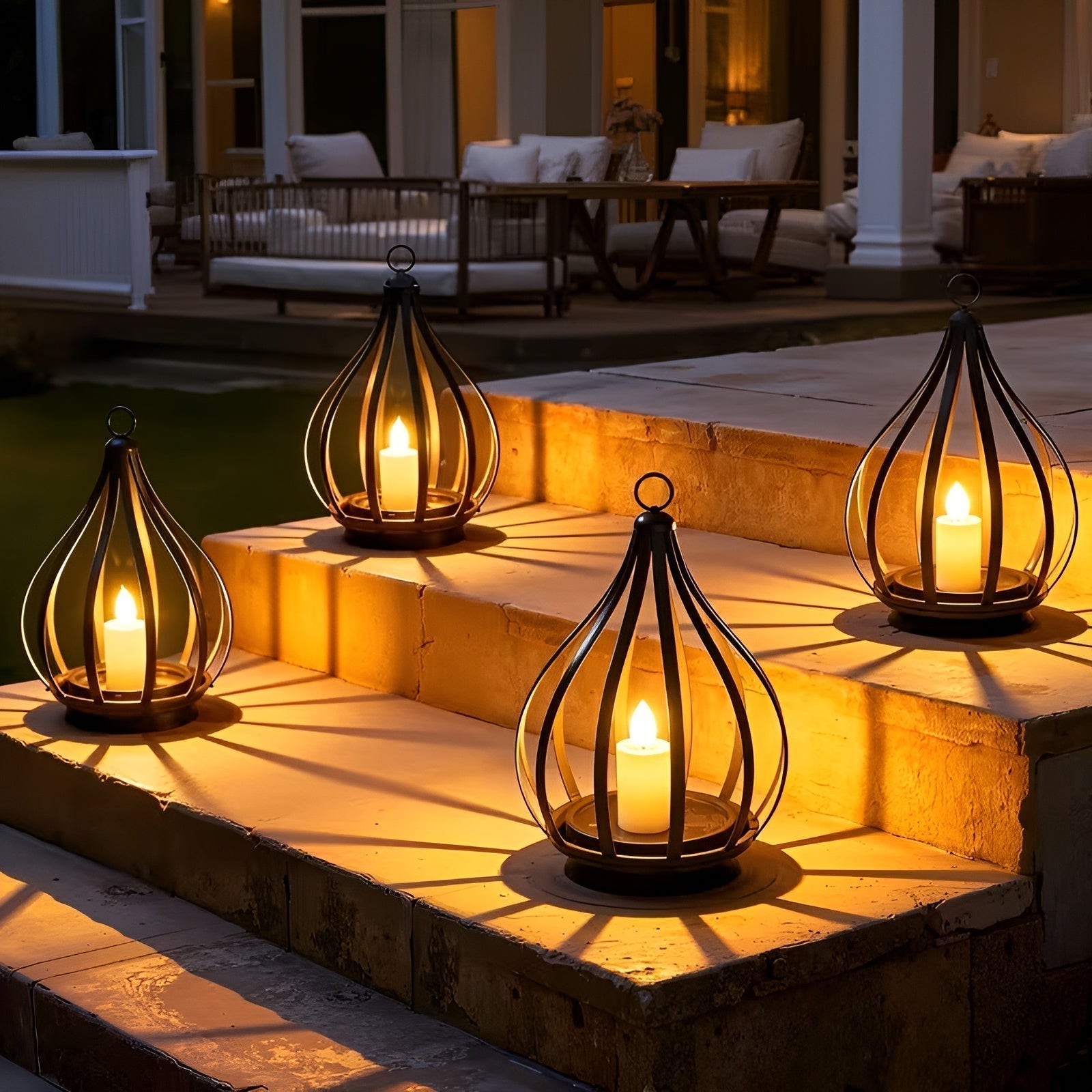 Lampe Goutte Solaire Décorative Jardin | Set 2 ou 4 Résistante aux Intempéries