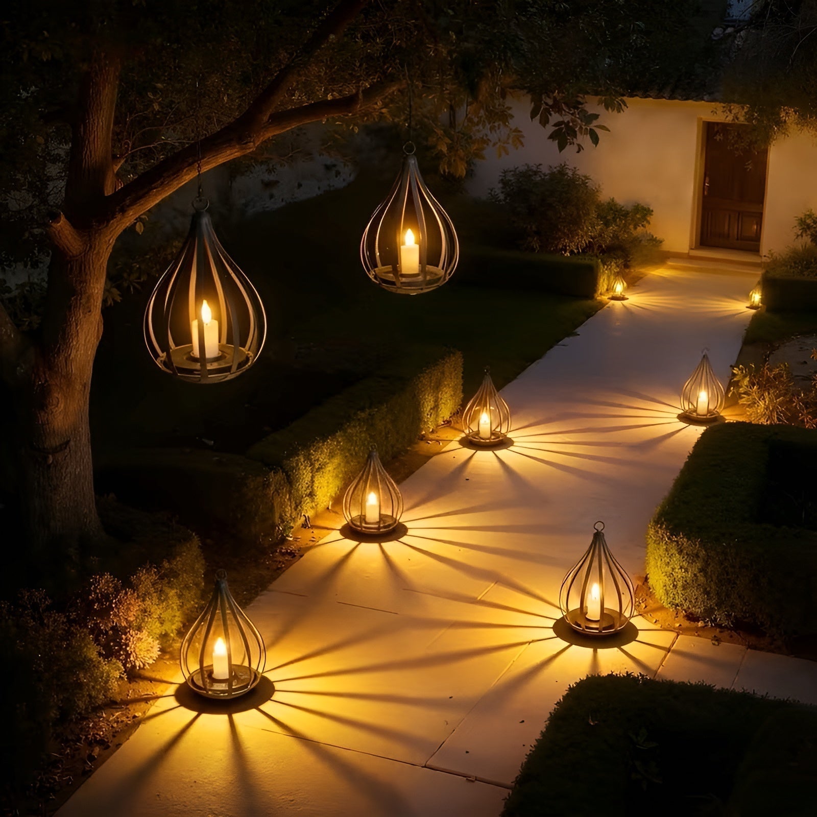 Lampe Goutte Solaire Décorative Jardin | Set 2 ou 4 Résistante aux Intempéries