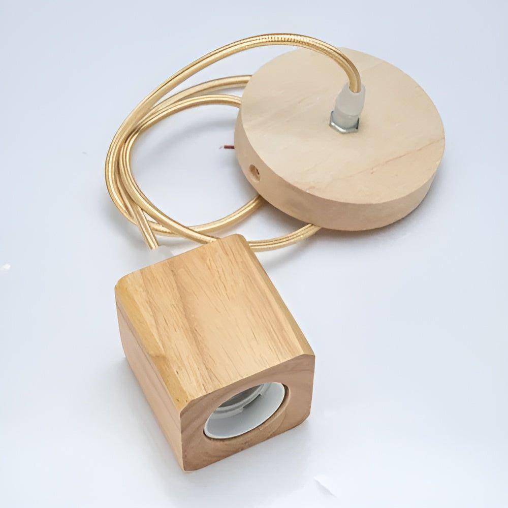WoodGlow Suspension Bois Italien Qualité Commerciale | Ovale ou Ronde Carrée