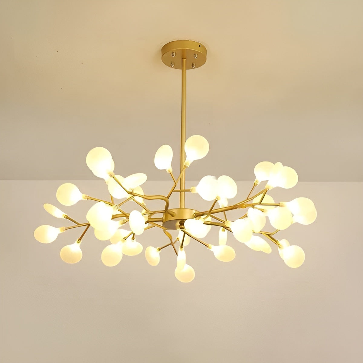 Lustre Branches et Lucioles Élégant | 30 Lumières Ambiance Féerique Noir