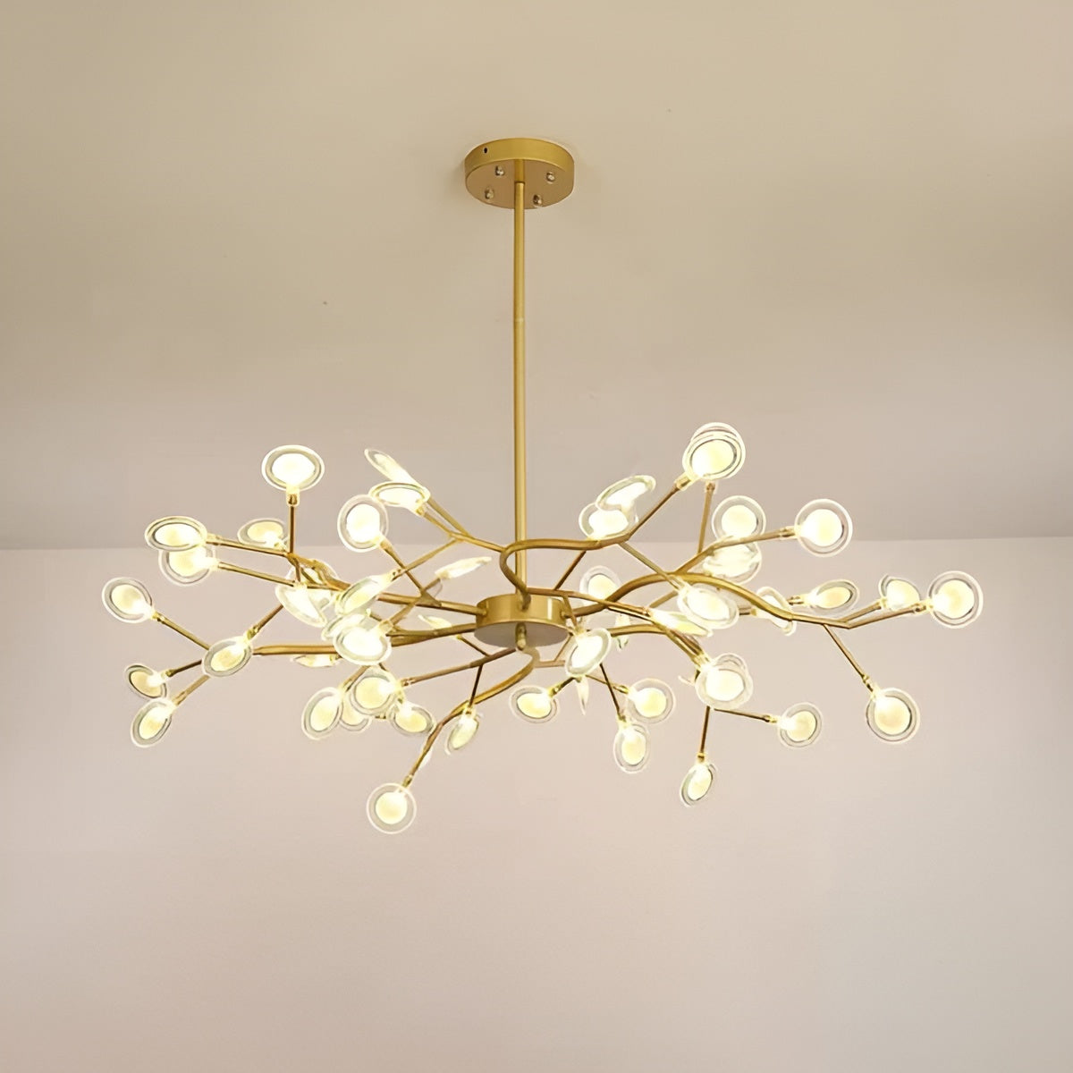 Lustre Branches et Lucioles Élégant | 30 Lumières Ambiance Féerique Noir