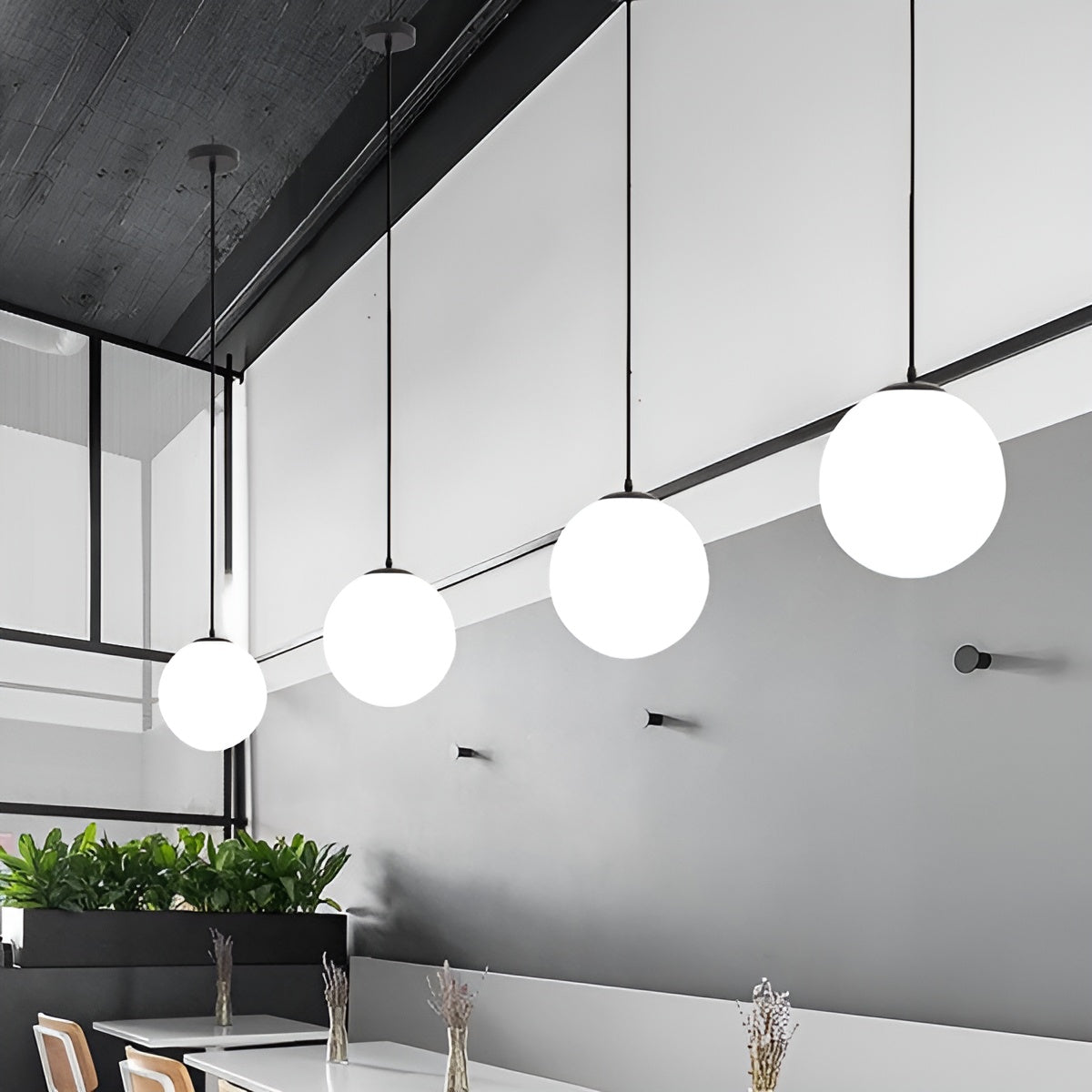 Suspension Métal Moderne | Parfaite pour Salle à Manger et Salon en Noir