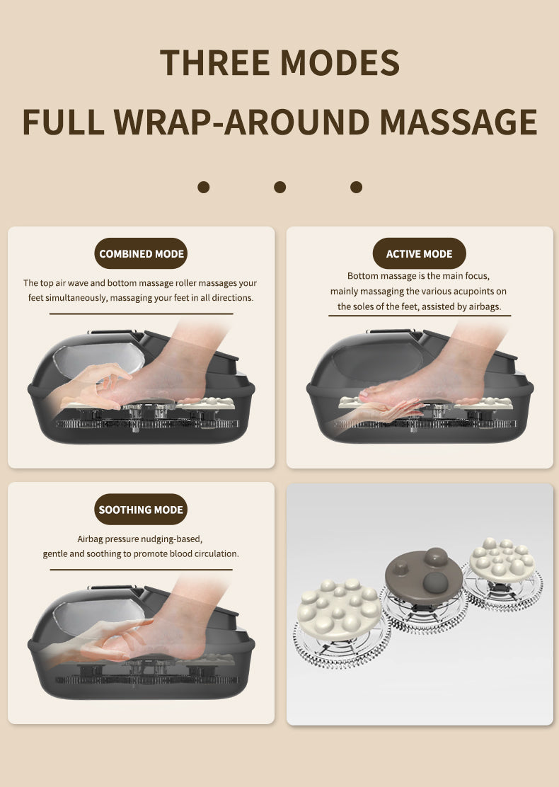 FootEase — Masseur de Pieds Shiatsu à Pétrissage Profond 6D