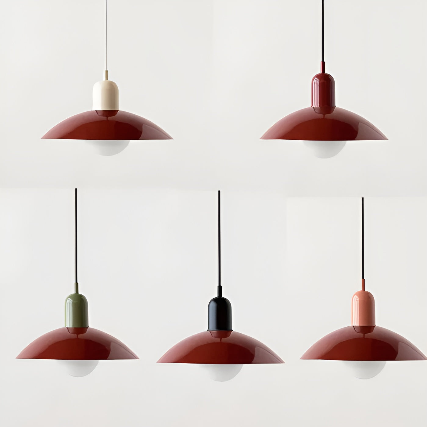 Suspension Bauhaus Colorée | Blanc pour Salle à Manger et Cuisine Joyeuse