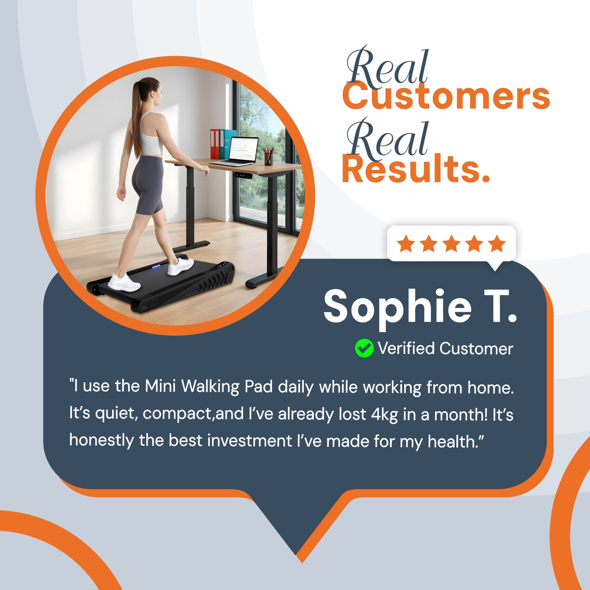 STRIDE PRO — Tapis de Marche Incliné Mini pour Bureau Debout
