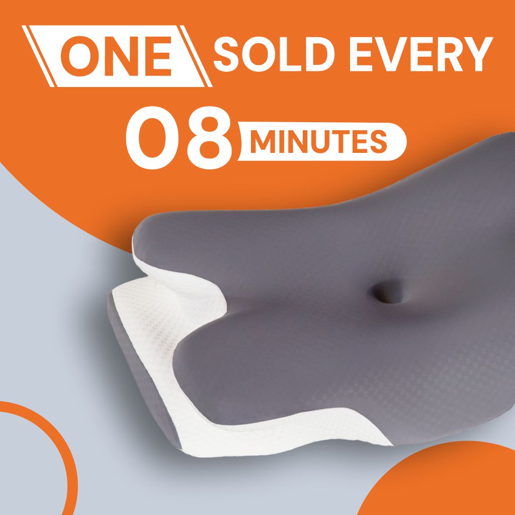 Oreiller Cervical Halo® Orthopédique avec Housse Soie de Glace