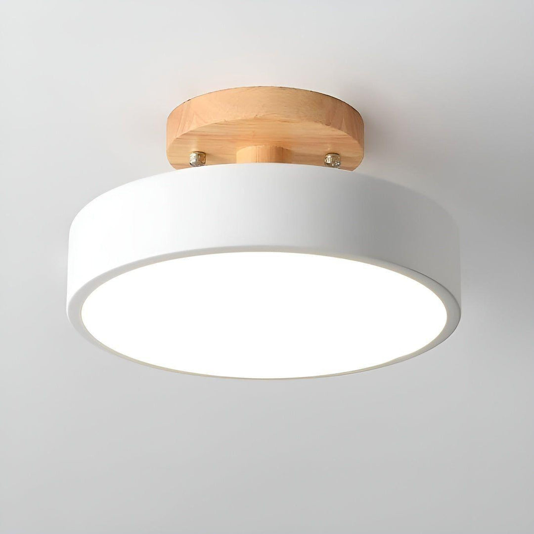 Norida Plafonnier Rond Design Italien Chic | Blanc Lumière Chaude 3000K Salon