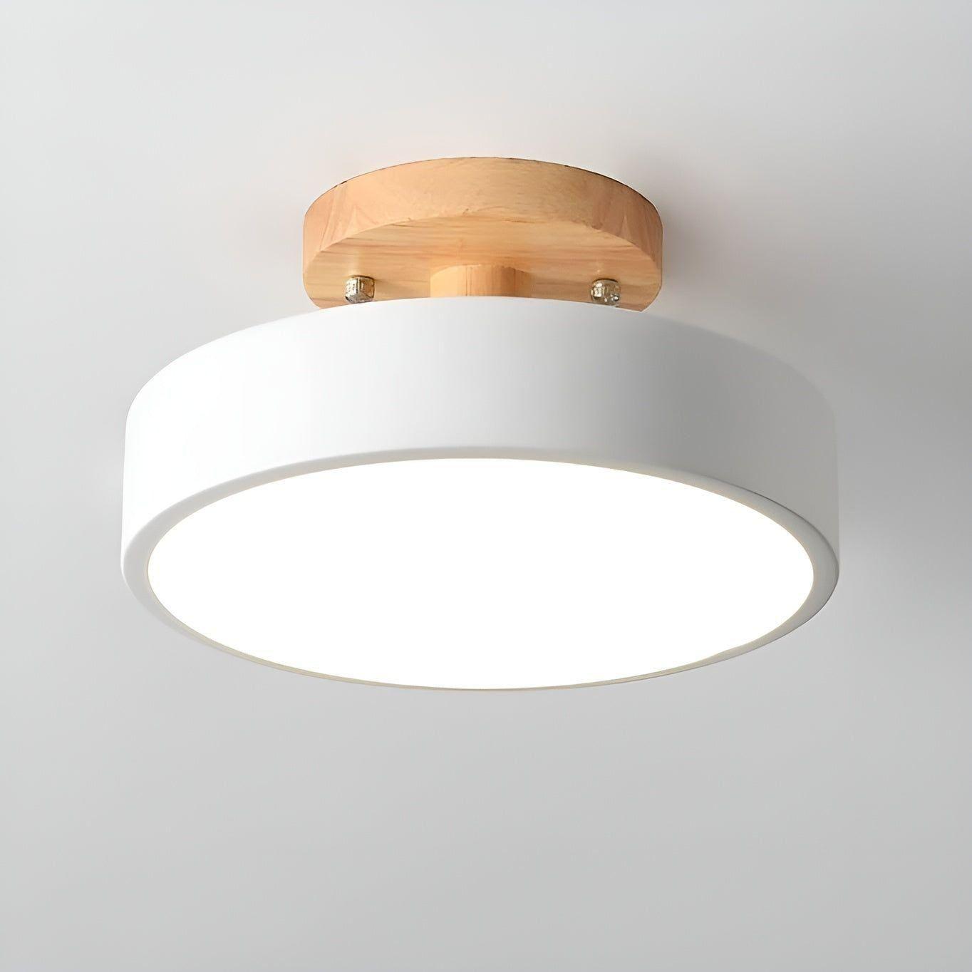 Norida Plafonnier Rond Design Italien Chic | Blanc Lumière Chaude 3000K Salon