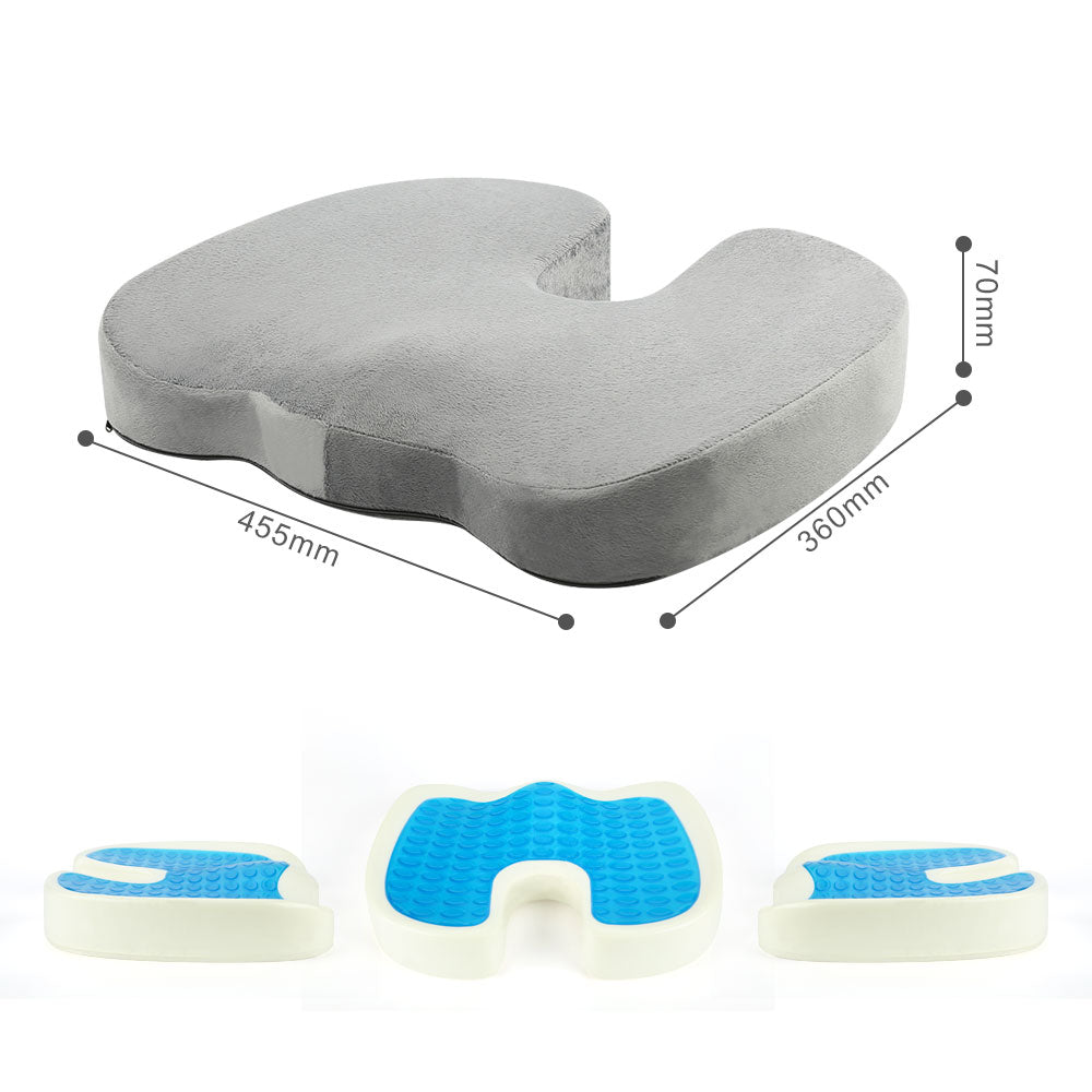 Coussin de Siège Gel et Mémoire de Forme — Frais et Confortable pour le Bureau