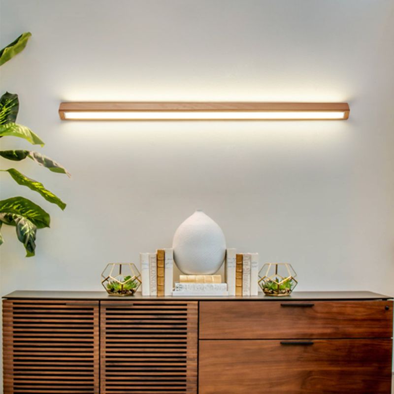 Muto Applique Linéaire Bois et Acrylique | Salon et Chambre Design Naturel