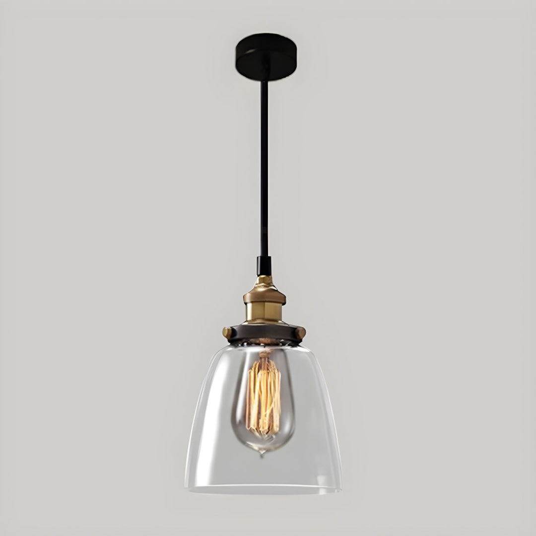 UrbanVibe Suspension Verre Vintage Américain | Industriel Rétro 14 ou 18cm