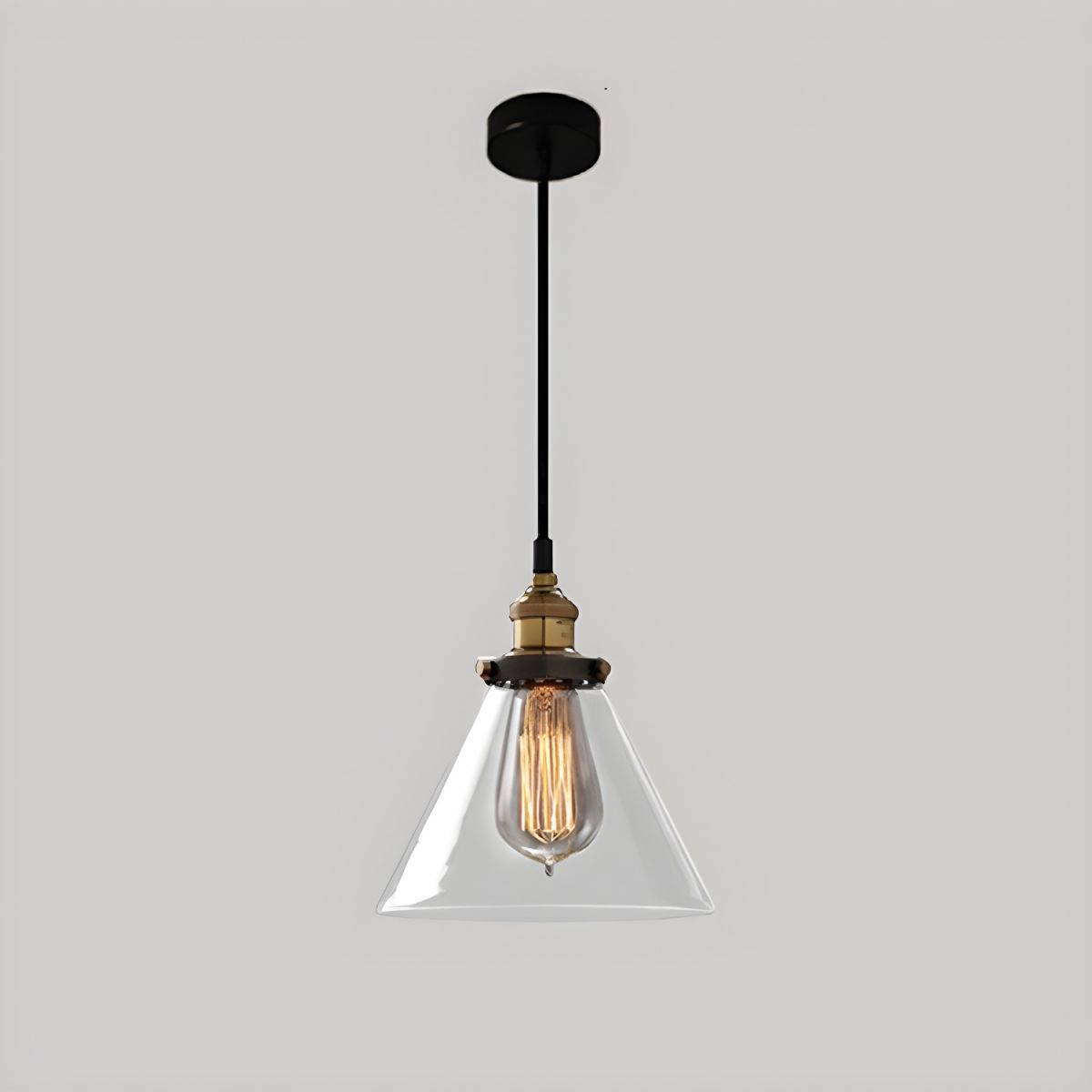 UrbanVibe Suspension Verre Vintage Américain | Industriel Rétro 14 ou 18cm