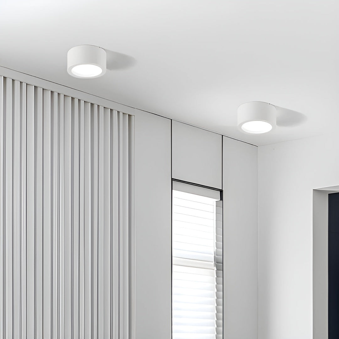 Plafonnier Rond LED Chaud Cosy | Blanc D10×H7cm 7W pour Toutes les Pièces