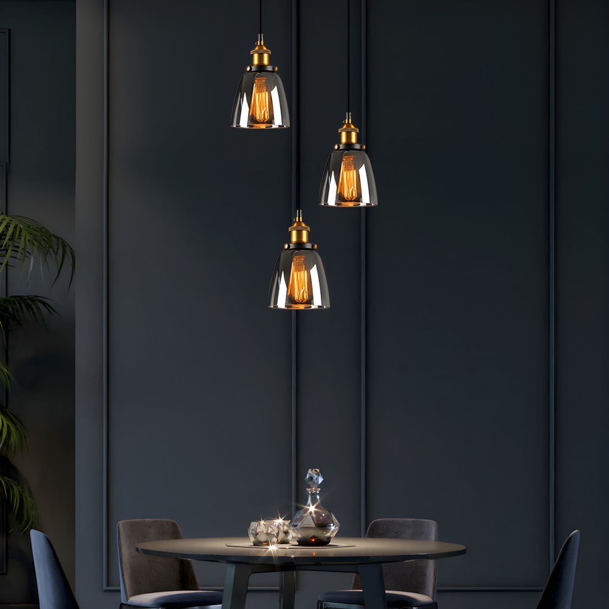 UrbanVibe Suspension Verre Vintage Américain | Industriel Rétro 14 ou 18cm