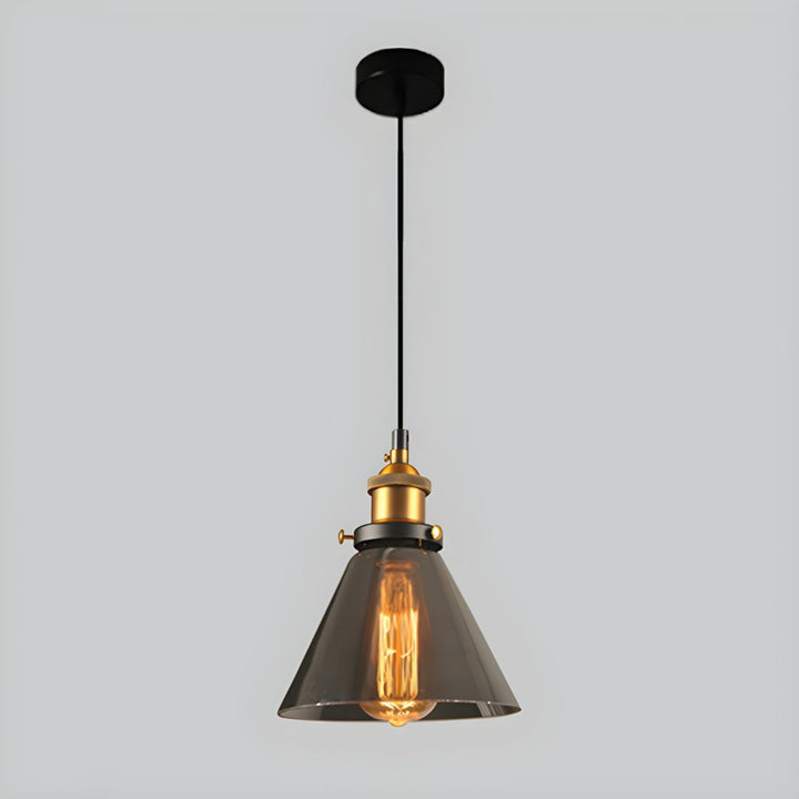 UrbanVibe Suspension Verre Vintage Américain | Industriel Rétro 14 ou 18cm
