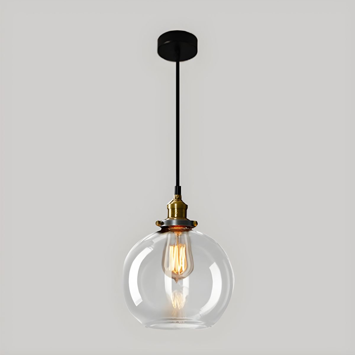 UrbanVibe Suspension Verre Vintage Américain | Industriel Rétro 14 ou 18cm