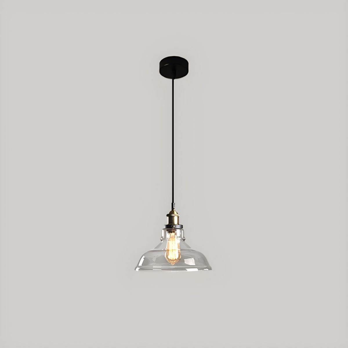 UrbanVibe Suspension Verre Vintage Américain | Industriel Rétro 14 ou 18cm