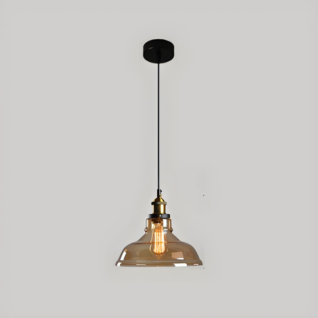 UrbanVibe Suspension Verre Vintage Américain | Industriel Rétro 14 ou 18cm