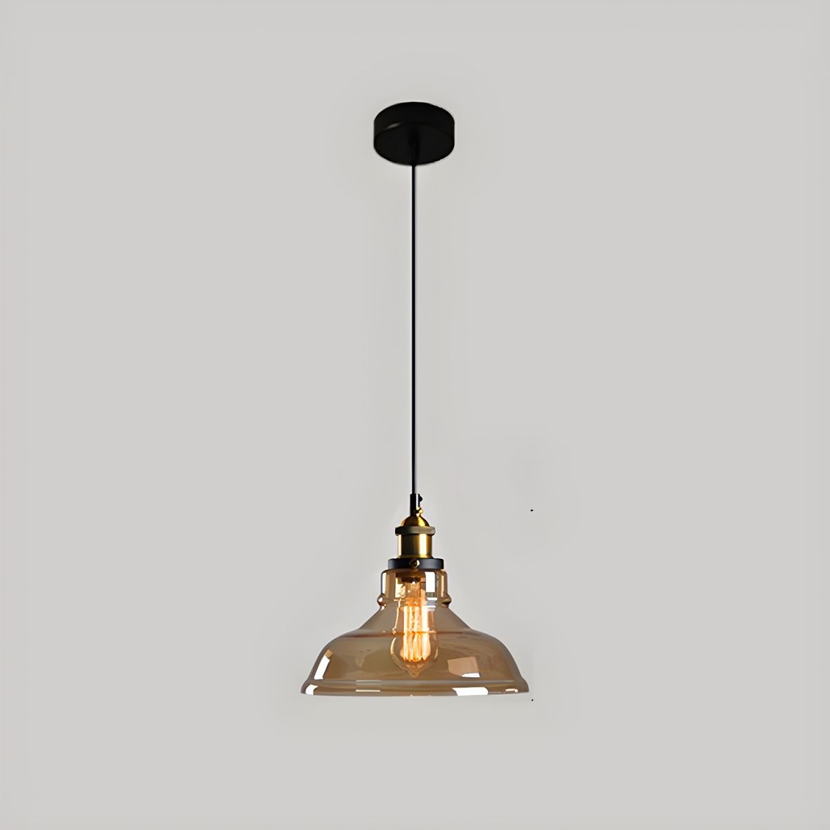 UrbanVibe Suspension Verre Vintage Américain | Industriel Rétro 14 ou 18cm