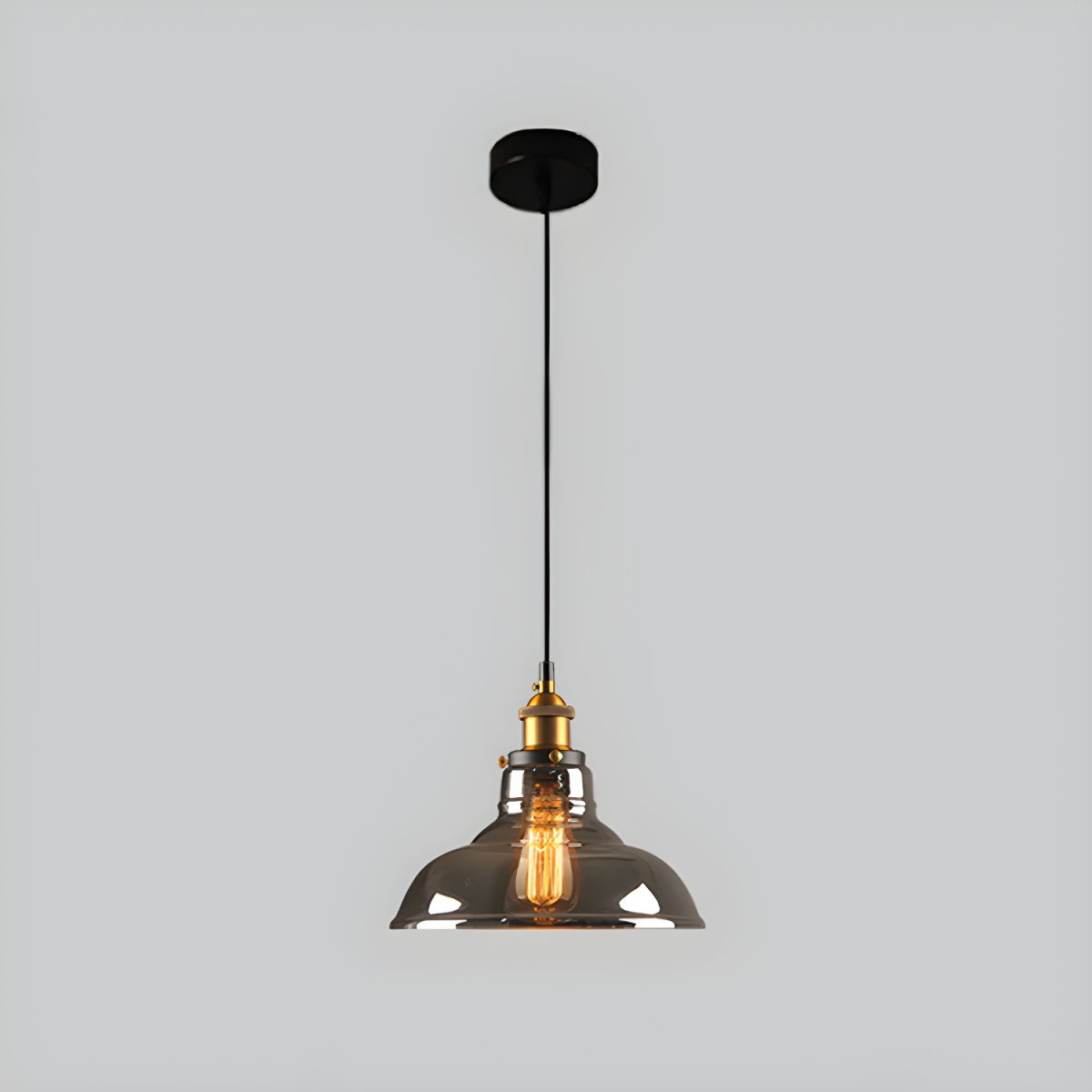 UrbanVibe Suspension Verre Vintage Américain | Industriel Rétro 14 ou 18cm