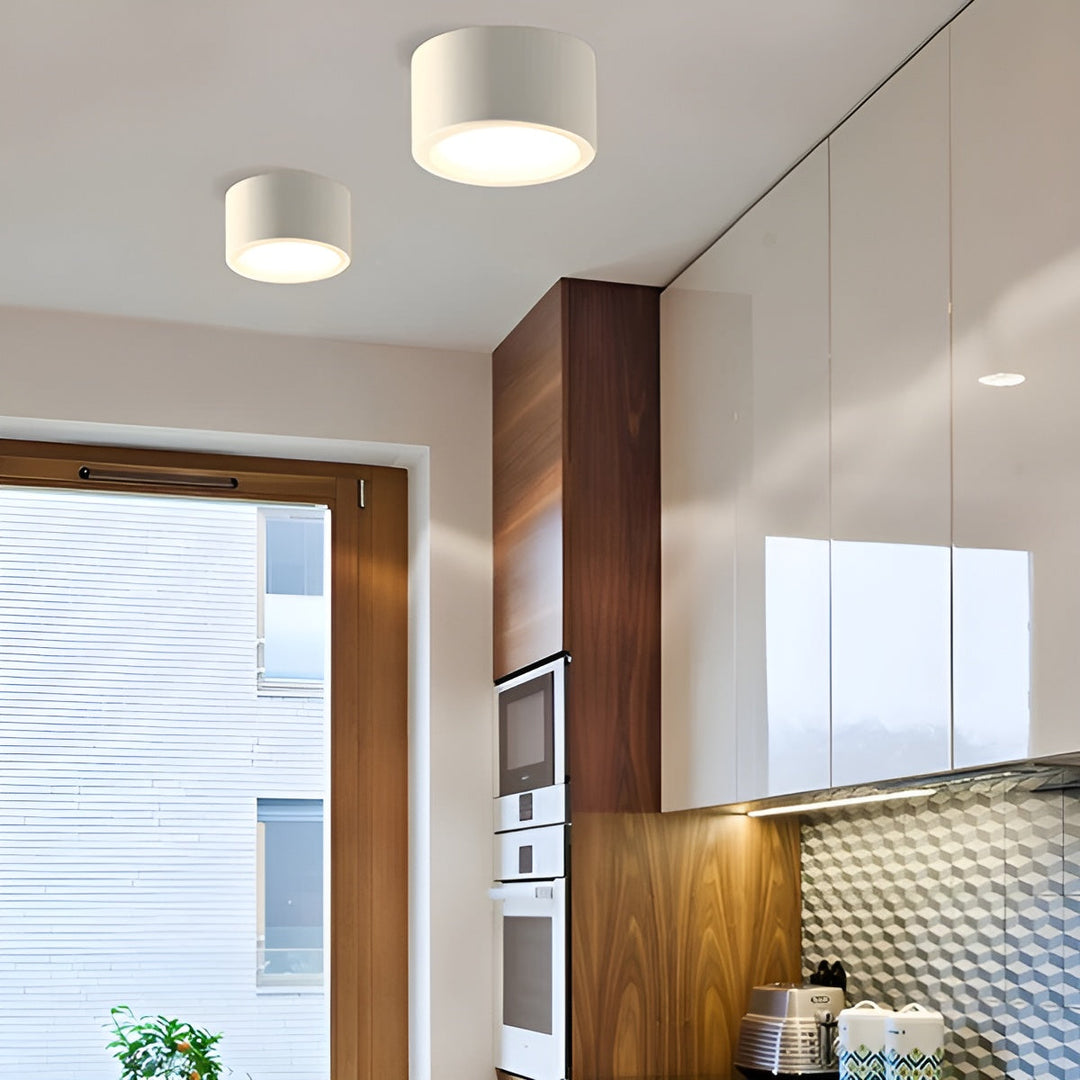 Plafonnier Rond LED Chaud Cosy | Blanc D10×H7cm 7W pour Toutes les Pièces