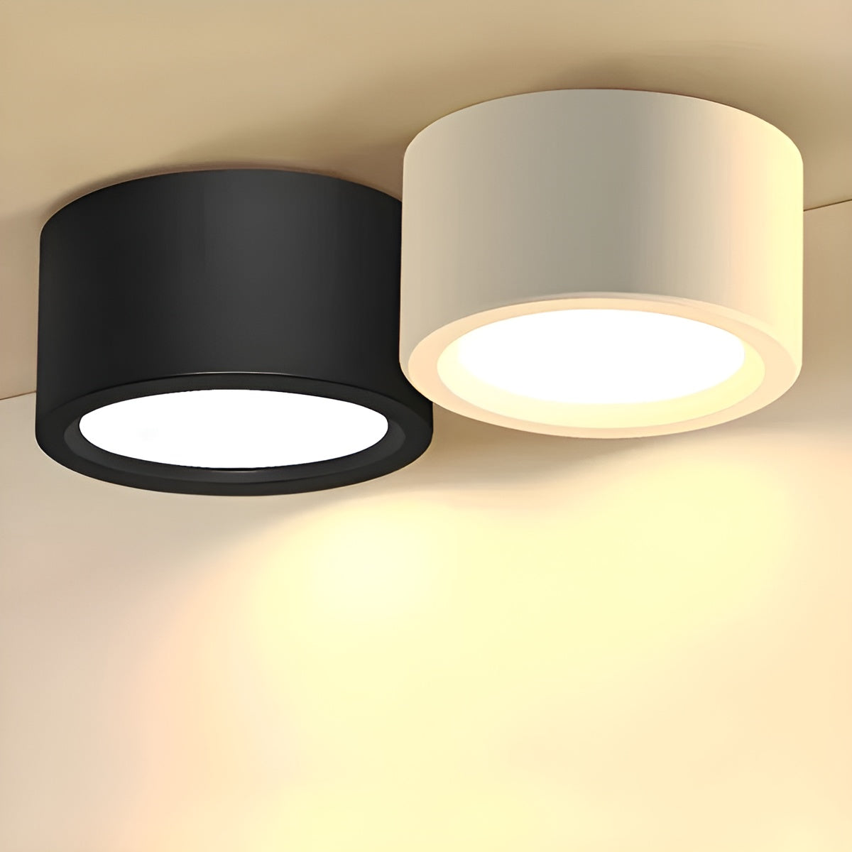Plafonnier Rond LED Chaud Cosy | Blanc D10×H7cm 7W pour Toutes les Pièces